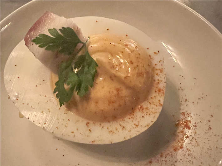 devilled egg with eel